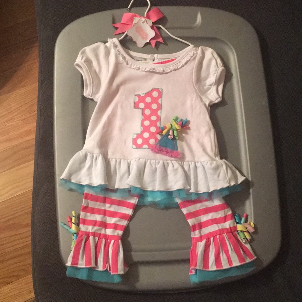 Boutique 1 year old/1st birthday 2 piece outfit